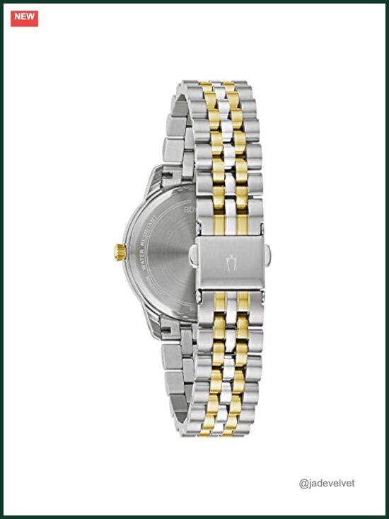 Ladies Classic Diamond Two-Tone Stainless Steel Quartz Watch, 3-Hand Calendar